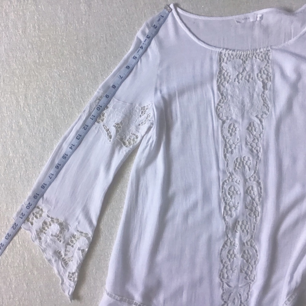 Lush Swim Cover Up Woman’s Size Medium Floral Pattern Cutouts Bell Sleeves - Picture 14 of 14